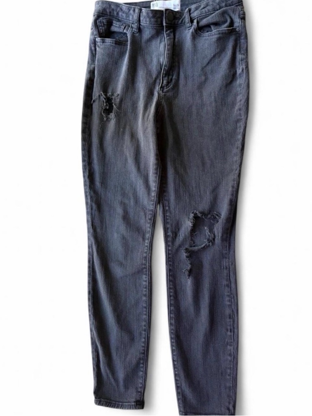 Dark Gray Distressed Jeans